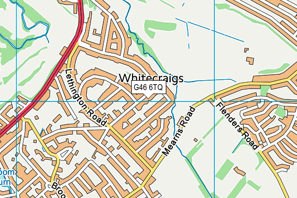 G46 6TQ map - OS VectorMap District (Ordnance Survey)