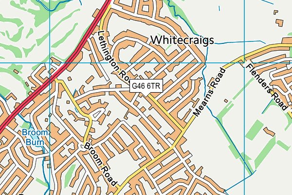 G46 6TR map - OS VectorMap District (Ordnance Survey)