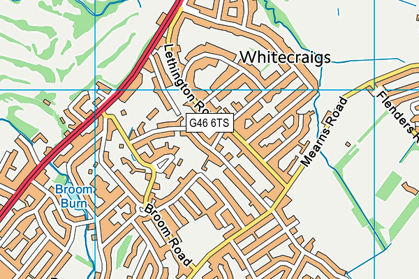 G46 6TS map - OS VectorMap District (Ordnance Survey)