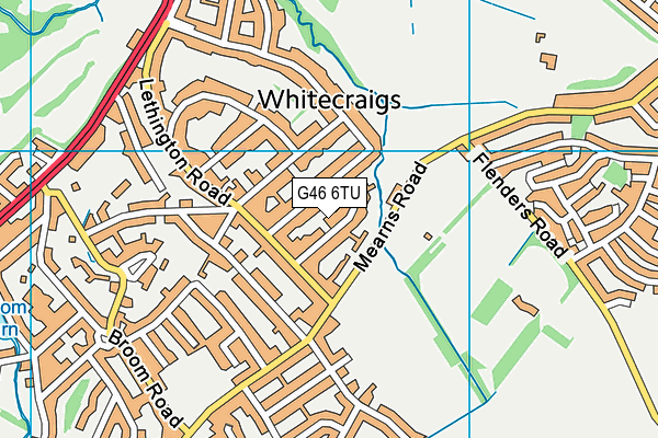 G46 6TU map - OS VectorMap District (Ordnance Survey)