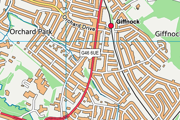 G46 6UE map - OS VectorMap District (Ordnance Survey)