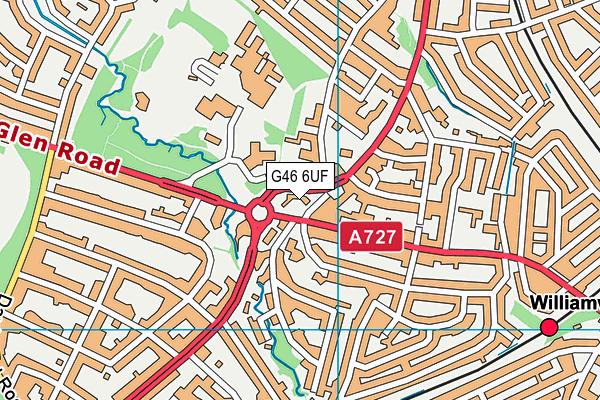 G46 6UF map - OS VectorMap District (Ordnance Survey)