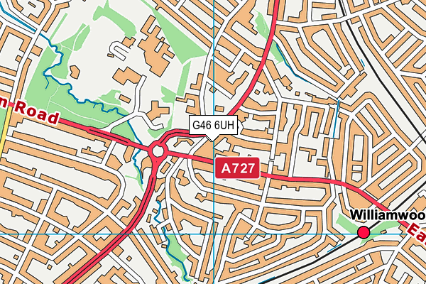 G46 6UH map - OS VectorMap District (Ordnance Survey)