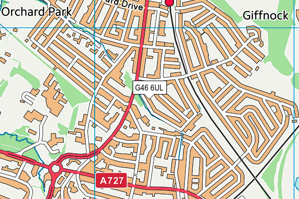G46 6UL map - OS VectorMap District (Ordnance Survey)