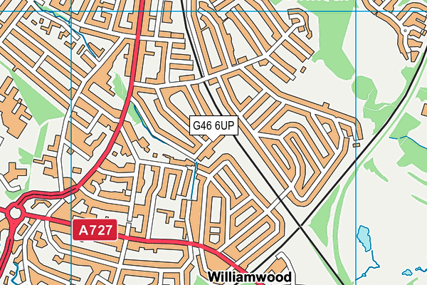 G46 6UP map - OS VectorMap District (Ordnance Survey)