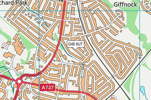 G46 6UT map - OS VectorMap District (Ordnance Survey)
