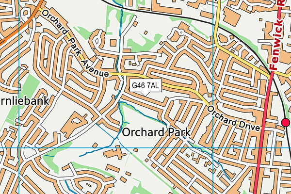 G46 7AL map - OS VectorMap District (Ordnance Survey)