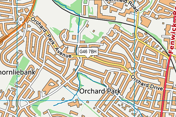 G46 7BH map - OS VectorMap District (Ordnance Survey)