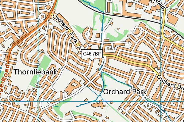 G46 7BP map - OS VectorMap District (Ordnance Survey)