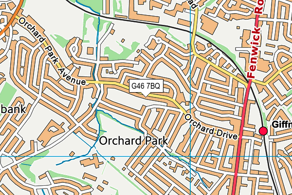 G46 7BQ map - OS VectorMap District (Ordnance Survey)