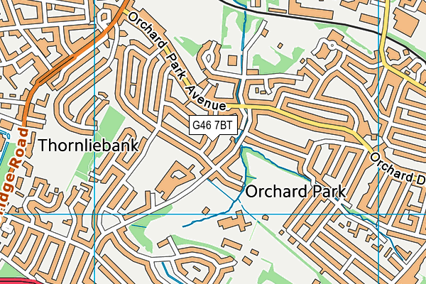 G46 7BT map - OS VectorMap District (Ordnance Survey)