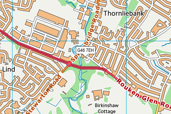 G46 7EH map - OS VectorMap District (Ordnance Survey)