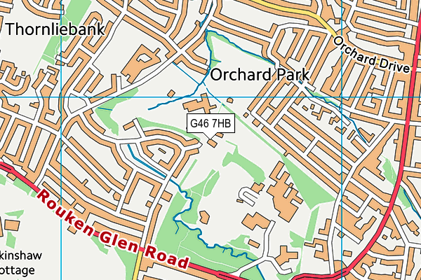 G46 7HB map - OS VectorMap District (Ordnance Survey)