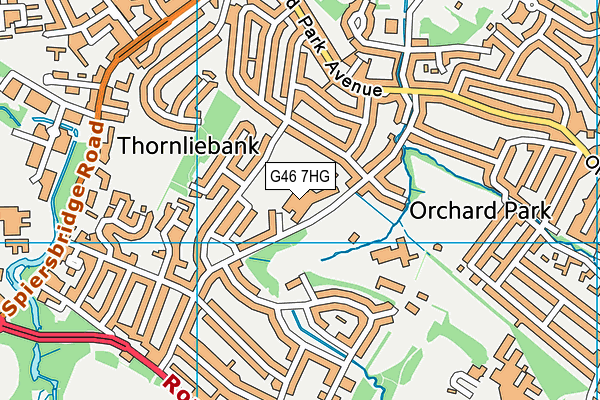 G46 7HG map - OS VectorMap District (Ordnance Survey)