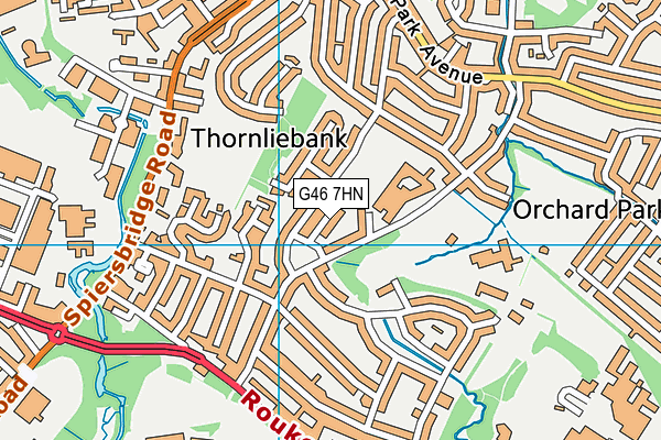 G46 7HN map - OS VectorMap District (Ordnance Survey)