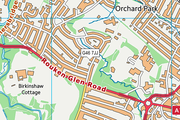 G46 7JJ map - OS VectorMap District (Ordnance Survey)