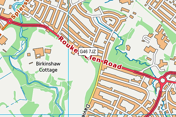 G46 7JZ map - OS VectorMap District (Ordnance Survey)