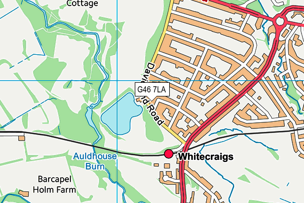 G46 7LA map - OS VectorMap District (Ordnance Survey)