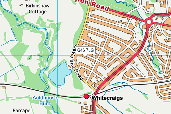 G46 7LG map - OS VectorMap District (Ordnance Survey)