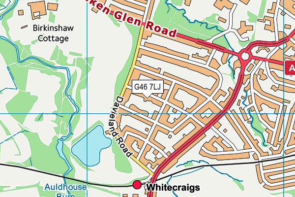 G46 7LJ map - OS VectorMap District (Ordnance Survey)