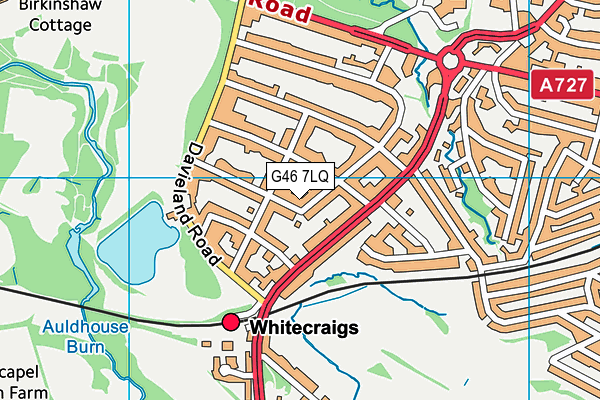 G46 7LQ map - OS VectorMap District (Ordnance Survey)