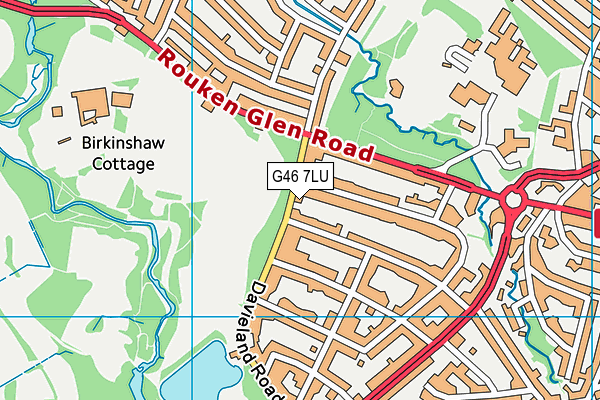 G46 7LU map - OS VectorMap District (Ordnance Survey)