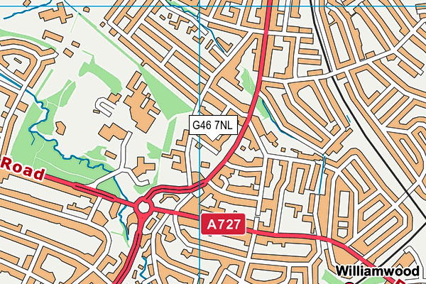 G46 7NL map - OS VectorMap District (Ordnance Survey)