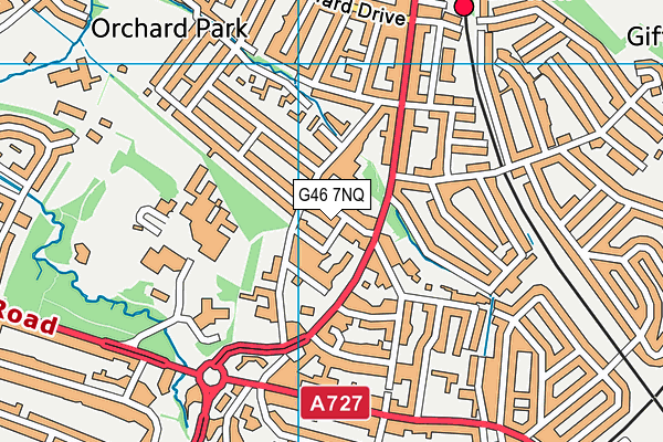 G46 7NQ map - OS VectorMap District (Ordnance Survey)