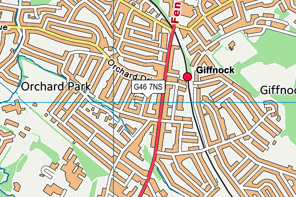 G46 7NS map - OS VectorMap District (Ordnance Survey)