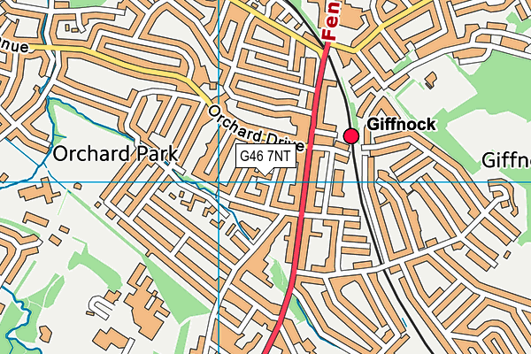 G46 7NT map - OS VectorMap District (Ordnance Survey)