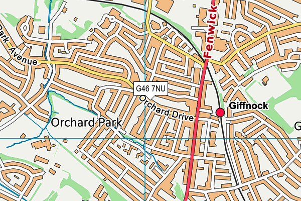 G46 7NU map - OS VectorMap District (Ordnance Survey)