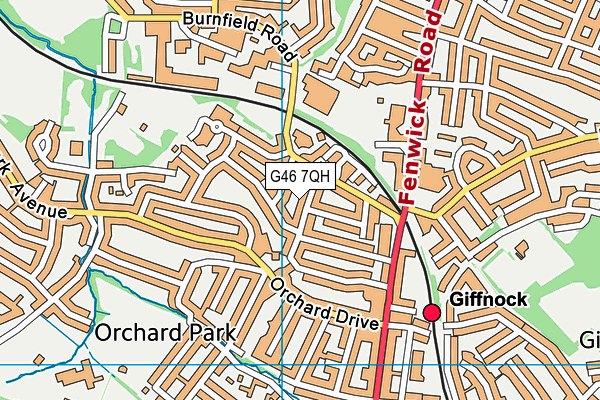 G46 7QH map - OS VectorMap District (Ordnance Survey)