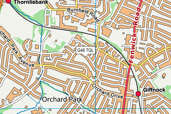 G46 7QL map - OS VectorMap District (Ordnance Survey)