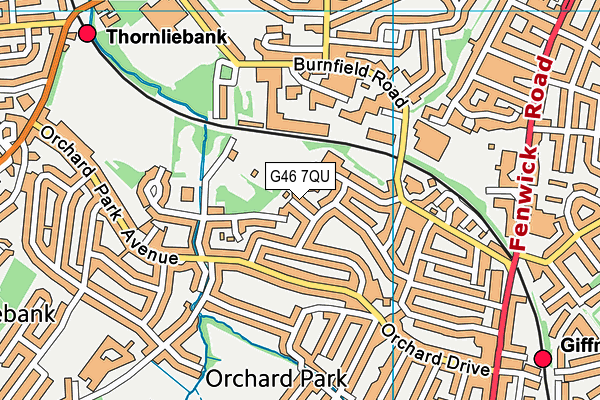 G46 7QU map - OS VectorMap District (Ordnance Survey)