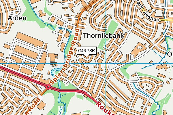 G46 7SR map - OS VectorMap District (Ordnance Survey)