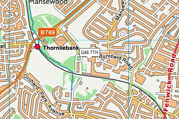 G46 7TH map - OS VectorMap District (Ordnance Survey)