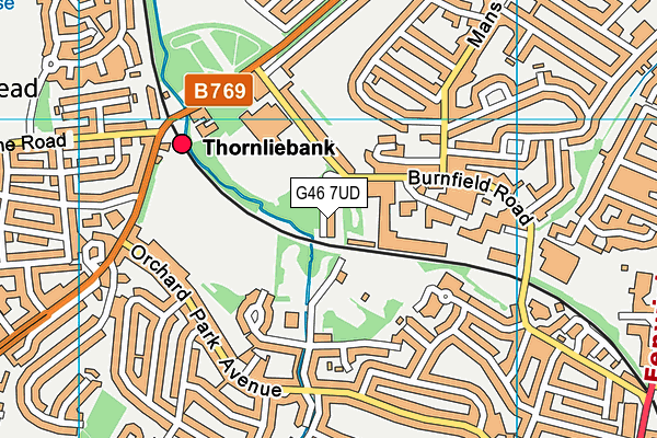 G46 7UD map - OS VectorMap District (Ordnance Survey)