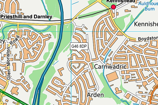 G46 8DP map - OS VectorMap District (Ordnance Survey)