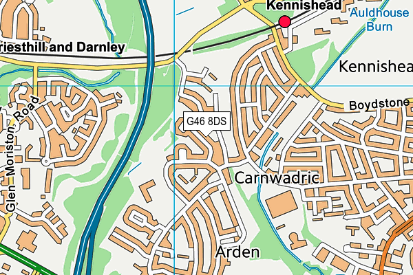 G46 8DS map - OS VectorMap District (Ordnance Survey)