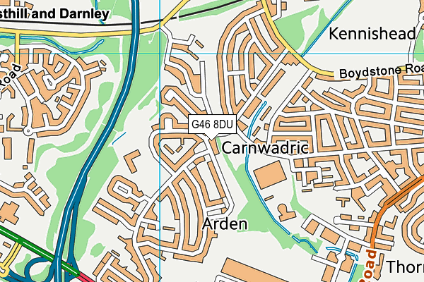 G46 8DU map - OS VectorMap District (Ordnance Survey)