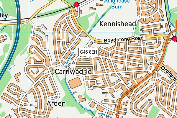 G46 8EH map - OS VectorMap District (Ordnance Survey)