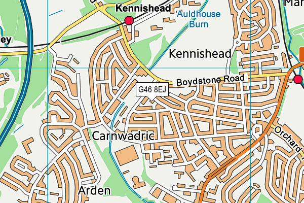 G46 8EJ map - OS VectorMap District (Ordnance Survey)