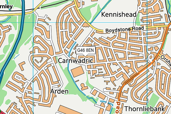 G46 8EN map - OS VectorMap District (Ordnance Survey)