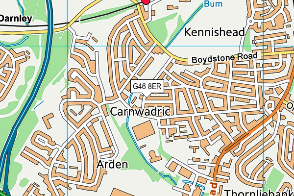 G46 8ER map - OS VectorMap District (Ordnance Survey)