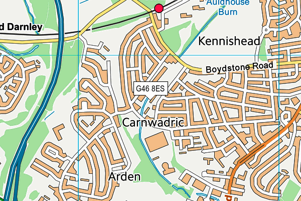 G46 8ES map - OS VectorMap District (Ordnance Survey)