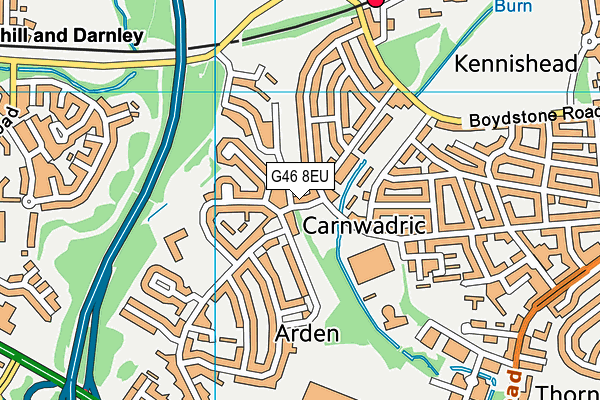 G46 8EU map - OS VectorMap District (Ordnance Survey)