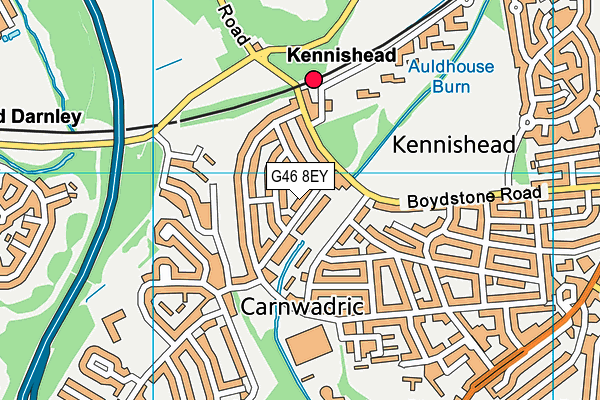 G46 8EY map - OS VectorMap District (Ordnance Survey)