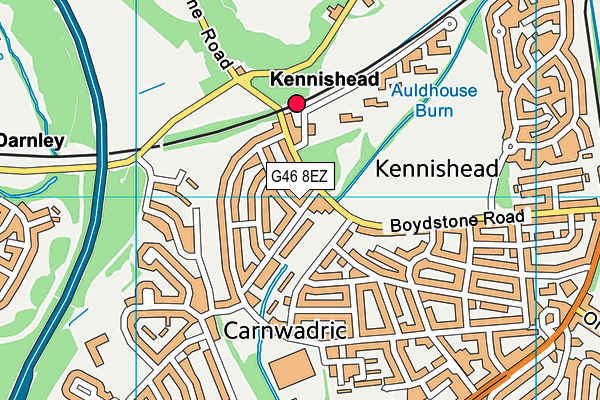 G46 8EZ map - OS VectorMap District (Ordnance Survey)