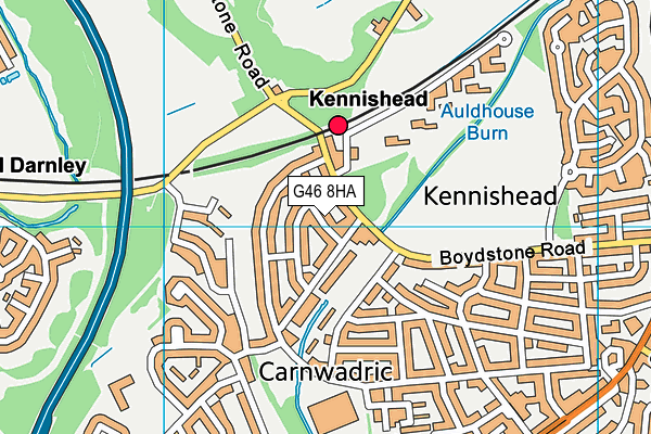 G46 8HA map - OS VectorMap District (Ordnance Survey)