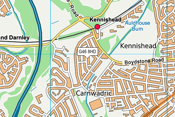 G46 8HD map - OS VectorMap District (Ordnance Survey)